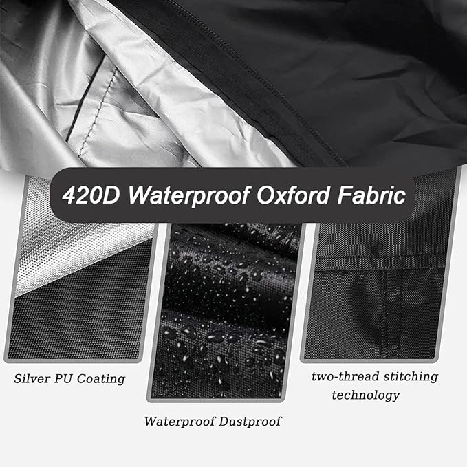 Golf Cart Cover 2/4/6 Passenger, Waterproof Golf Cart Rain Covers, Heavy-Duty All Weather Protection Cover for EZ GO Yamaha Club Car Enclosure Accessories