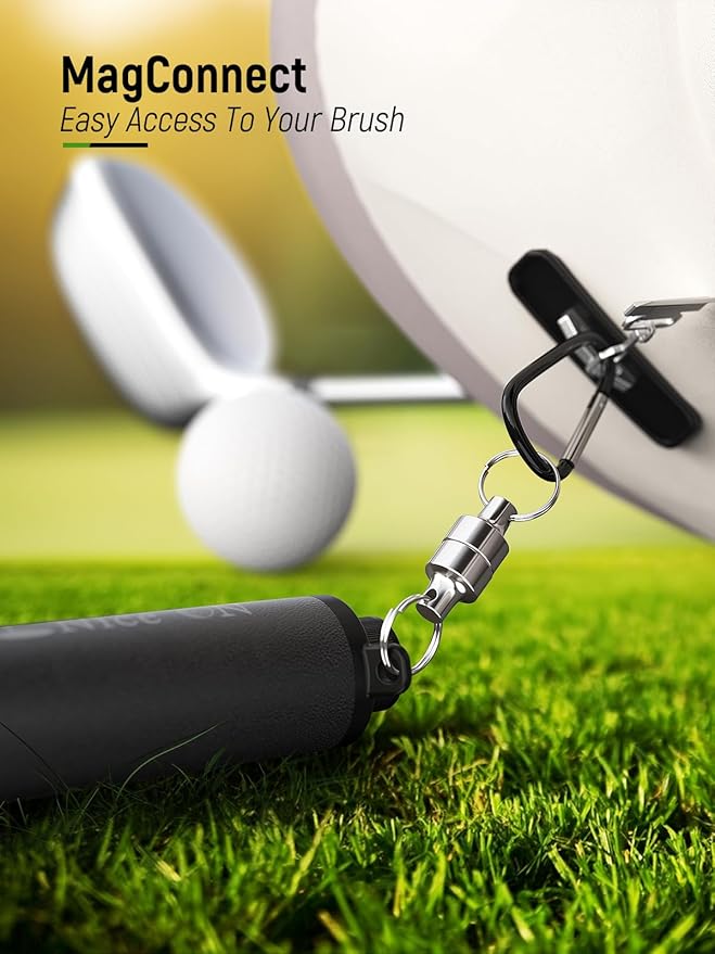 Water Golf Club Cleaner Brush with Towel, Magnetic Golf Club Brush Groove Cleaner, Golf Bag Accessories for Men Gifts