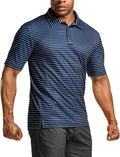 CQR Men's Polo Shirts, Tactical Short Sleeve Golf Performance Shirts, Lightweight Dry Fit UPF 50+ Pique