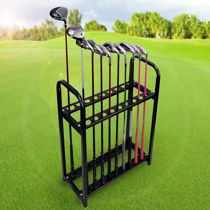 Crestgolf Acrylic Golf Club Organizers Golf Club Display Golf Putter Rack (18-hole)