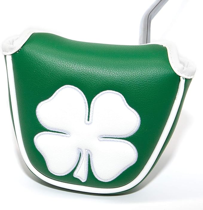 4 Leaf Clover Golf Mallet Putter Cover Headcover Club Protector Magnetic Clover for Odyssey 2ball,Red Oworks,Stroke Lab,Scotty Cameron,Taylormade Putters
