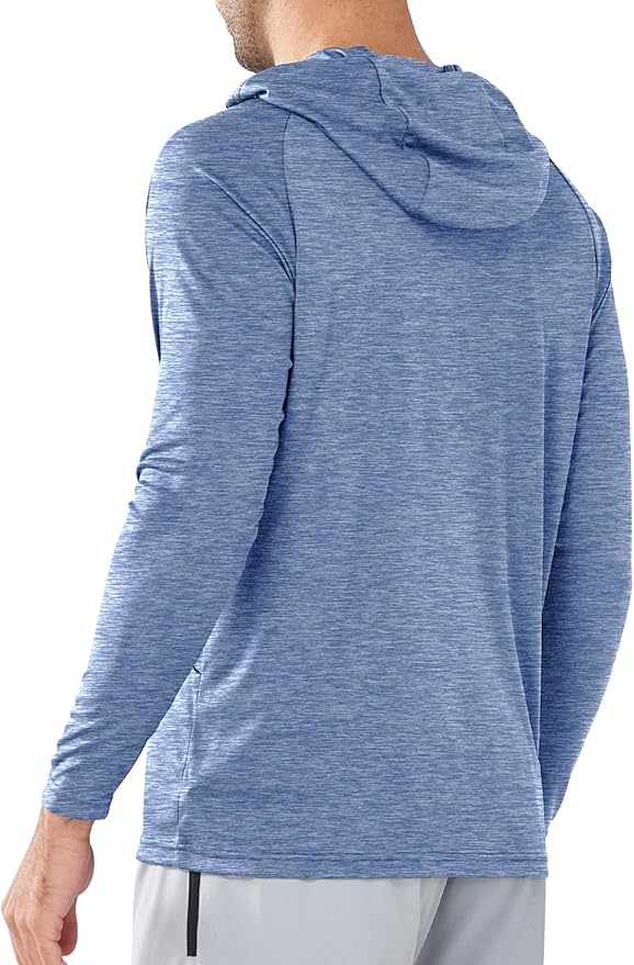 NORTHYARD Men's UPF 50+ Hoodie Shirts Long Sleeve Sun Protection Fishing Swim Beach UV SPF Rash Guard Quick Dry Lightweight