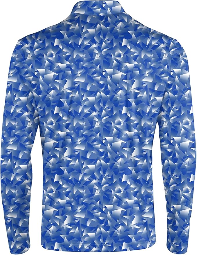Men's Long Sleeve Golf Shirt Quick Dry 3 Button Work Fishing Outdoor Casual Collar Shirt