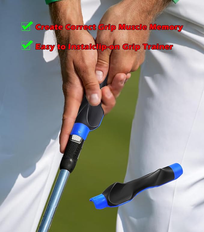 2 Pcs Golf Grip Trainer, Lightweight Golf Training Aid to Help Train Correct Hand Position, Right Hand Golf Swing Trainer