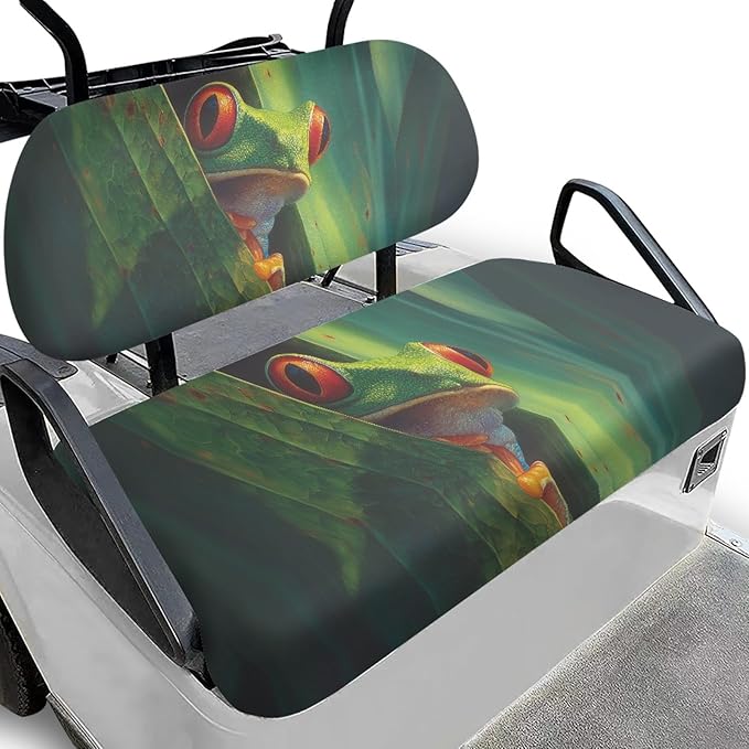 Fashion Print Golf Cart Seat Covers 2 Passenger Golf Cart Backrest Cover Golf Cart Seat Towel Gift for Friends