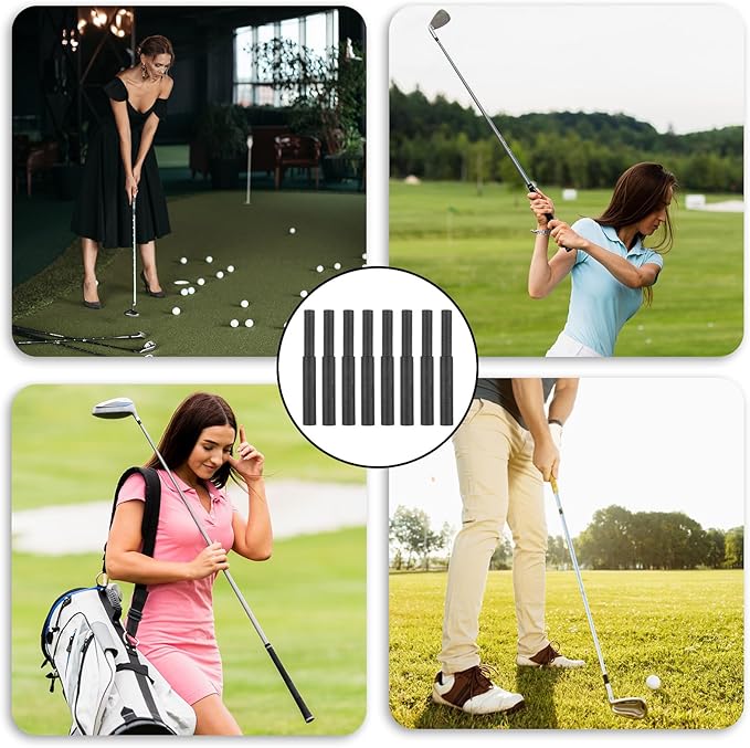 8pcs Golf Club Shaft Extension Golf Stick Extender Golfs Putter Extension Rod for Wood Putter Shaft Club Extensions for Golfs Clubs Shafts (Black)