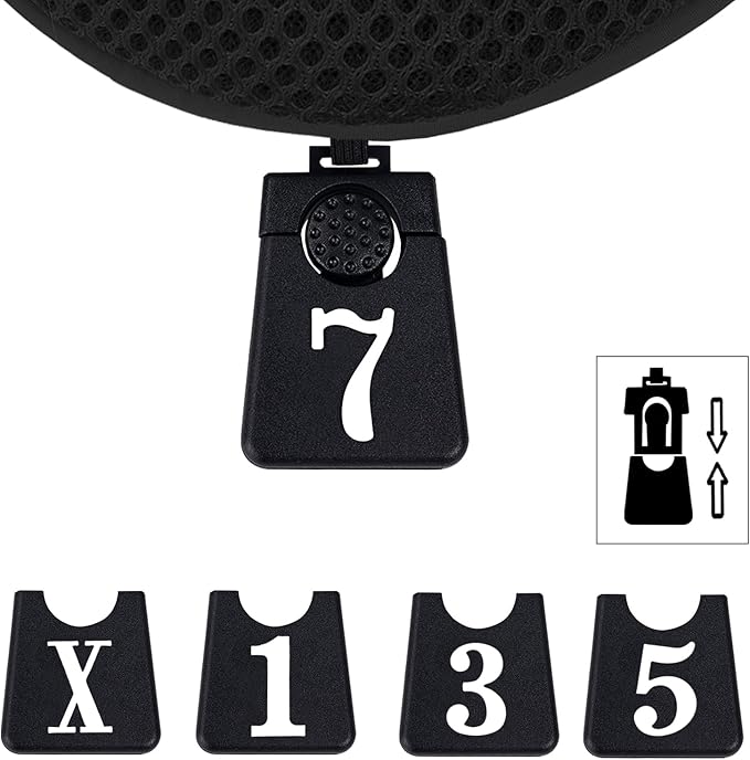Andux 4pcs/Pack Mesh Golf 460cc Driver Fairway Wood Club Head Covers with Interchangeable No. Tags