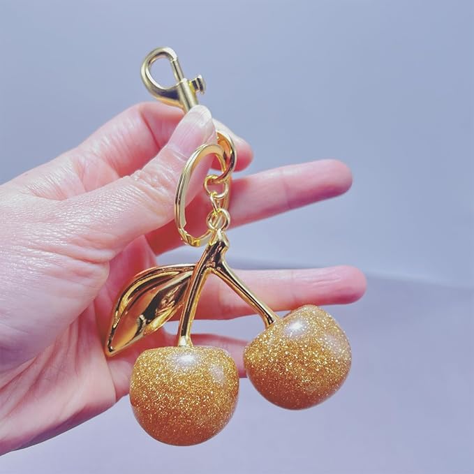 Fruit Bag Charm Purse Charms Keychain Strawberry Cherry Accessories Keychain For Women Birthday Valentine Day Gifts