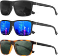 KALIYADI Polarized Sunglasses for Men and Women, Mens Sun Glasses with UV Protection for Driving Fishing Golf (3 Packs)