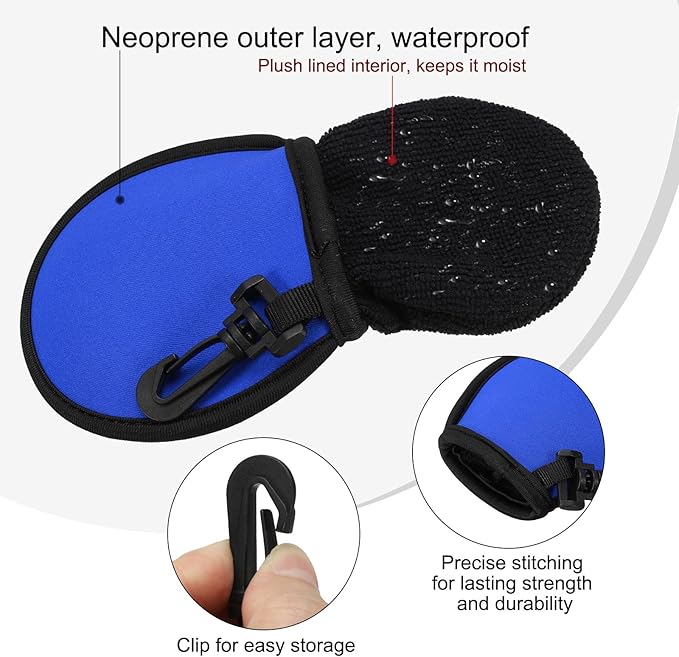 PATIKIL Golf Ball Washer Pouch, Portable Golf Balls Cleaner Pocket Bag with Hanging Clip for Golf Exercise