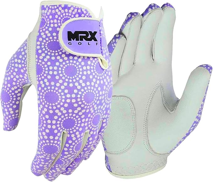 MRX Women Golf Glove Left Handed Golf Gloves Sweat Resistant Soft Cabretta Leather Regular Fit Women Golfer Glove