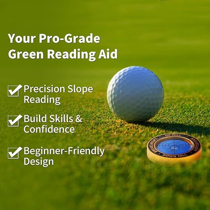 High Precision Golf Green Reader Funny Ball Marker Golf Putt Training Aid Bubble Level Golf Accessories Gifts for Men Women