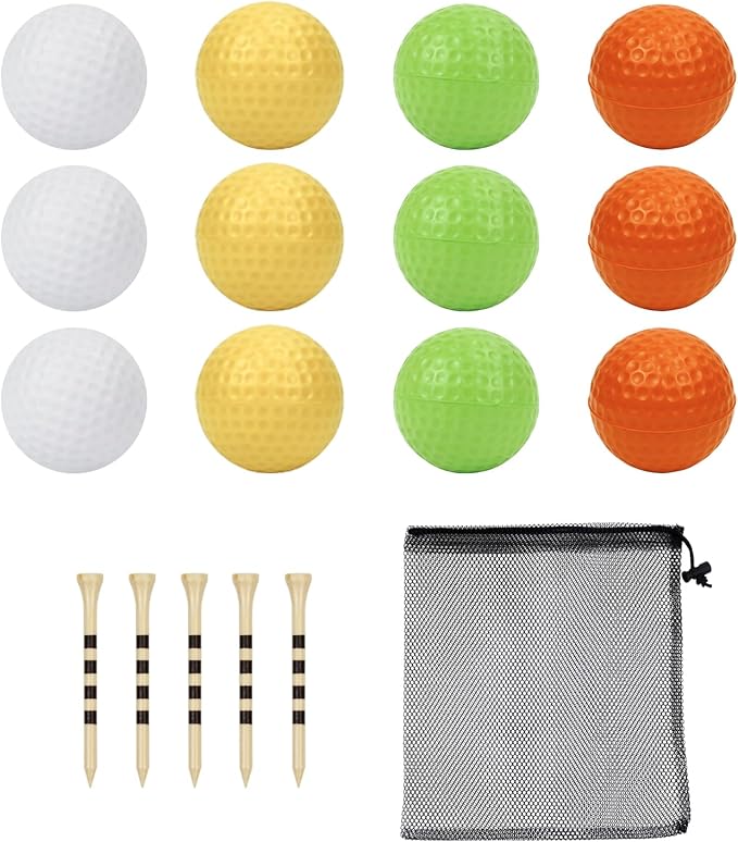40 Pack Foam Golf Practice Balls - Realistic Feel and Limited Flight Training Balls for Indoor or Outdoor