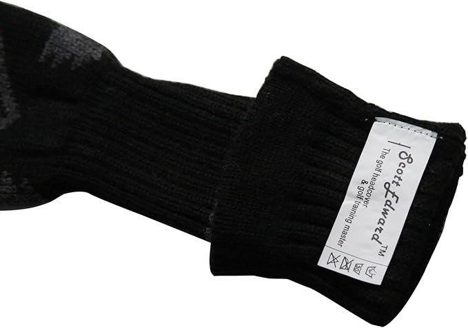 Scott Edward Knit Wood Golf Club Head Covers 4 Pieces Knitted Item Fit Over Well Driver Wood(460cc) Fairway Wood and Hybrid(UT)