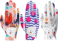 Golf Gloves Women with Ball Marker 2 Pack, Right Handed Golfer Left Hand, Ladies Breathable Soft All Weather Grip Glove Fit Size Small Medium Large XL