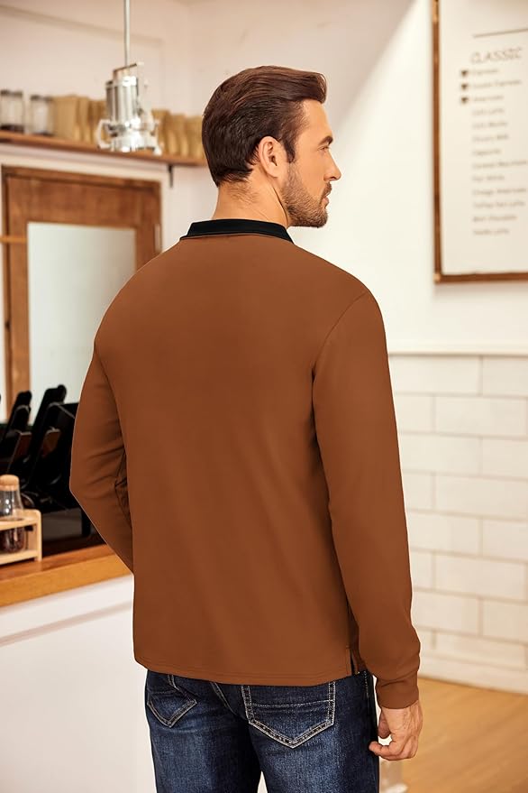 COOFANDY Men's Fleece Quarter Zip Pullover Long Sleeve Mock Neck Sweatshirt