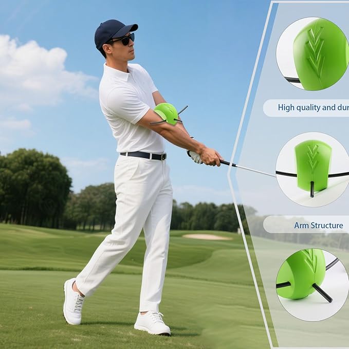 The Connector Golf Training Aid,Simple and Effective Training Tool,Golf Swing Trainer for Posture Correction Practice,Golf Training Aids Helps Train Proper Swing Mechanics,Arm Structure