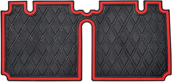 Xtreme Mats Bag Well Mat Rubber Liner Insert Protects Plastic Surfaces From Scuffs for EZGO Golf Carts - TXT (2013-2022) Liberty (2021+) Cushman* S4 - RED Trim