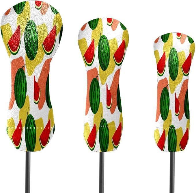 Golf Club Head Cover Waterproof Leather for Driver & Fairway Wood, Driver Headcovers, Golf Accessories for Men Women, Anti-Scratch, Golf Gift for Golfers, 1/3/5 Wood Cover Yellow Sunflowers Bee
