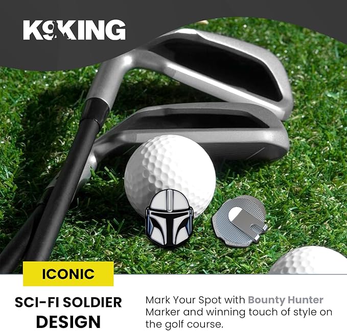 K9King Funny Golf Ball Marker with Magnetic Hat Clip – Unique Durable Enamel Ball Marker – Enhanced Golfing Fun Waterproof Scratch Free Golf Accessories and Gifts for Golfers