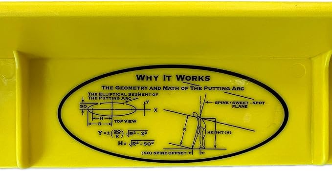 The Putting Arc - T3 Model - Golf Training Aid Used to Perfect Your Putting and Reduce Your Score! - Practice and Master Your Putting Fundamentals! - Golden Yellow