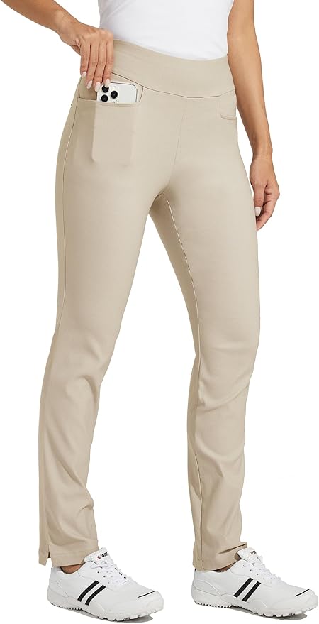 WILLIT Women's Golf Pants 3 Pockets Stretch Casual Pull on Pants Quick Dry Hiking Travel Pants