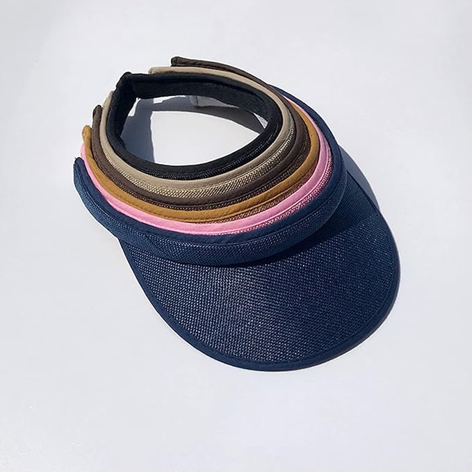 Cloth Covered Slip-On Visor for Women, Adjustable Cap Sports Sun Visors for Men