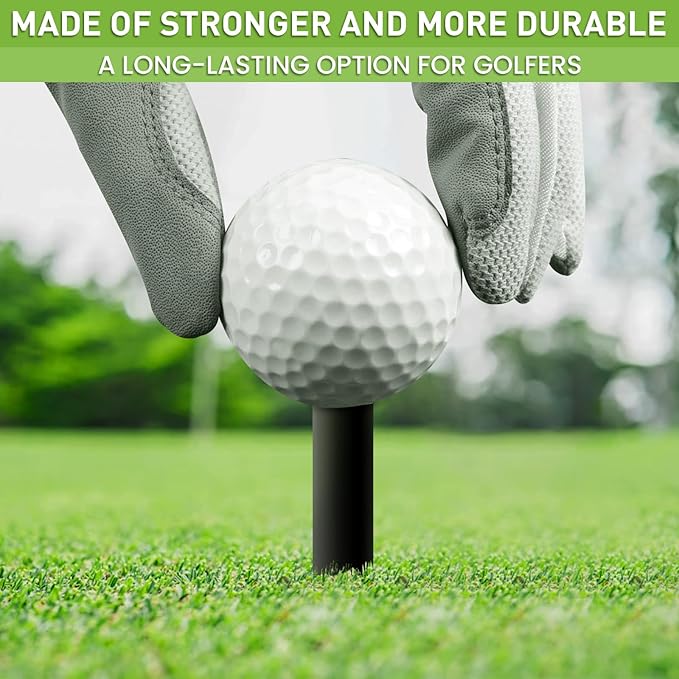 FINGER TEN Golf Rubber Tees Driving Range 3 Inch 1.5'' 2.25'' 2.75'' 3.13'' Tee Holder for Mat 1.5'' 2'' with Plastic Tees Indoor Outdoor Use