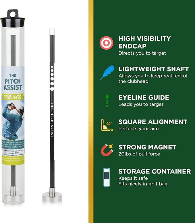 Golf Alignment Rods: Magnetic Club Alignment Stick Demonstrates Correct Golf Swing Aim, Golf Training Aid Magnet Lie Angle Tool Training Aids Visualize and Align Your Golf Shot, Orange