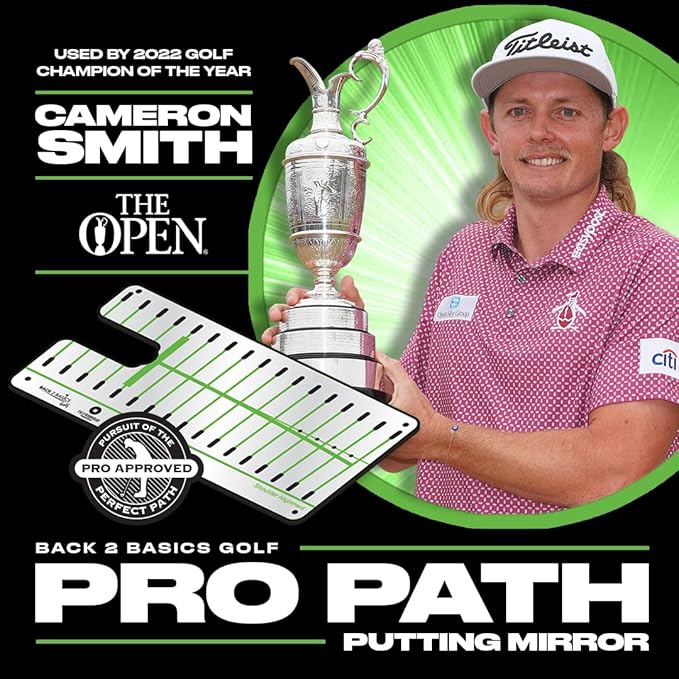 Golf Putting Mirror - Golf Training Aids for Men & Women - Pro-Approved Pro Path Putting Training Aid, for Indoor & Outdoor