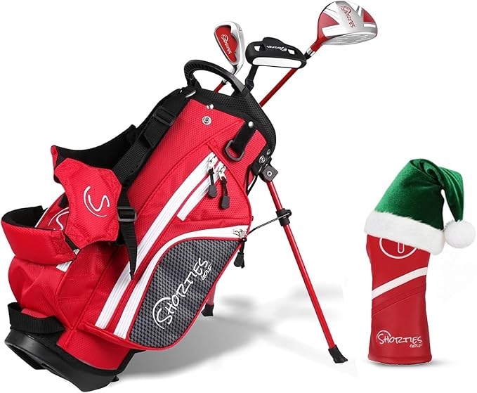 Shorties Golf - Kids Golf Club Set | Perfect for Toddler Golfers and Kids 34"-38" Tall | EasyCarry Stand Bag | Driver, 7-Iron, Putter, Headcover, and Rain Cover