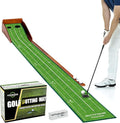 Putting Green Indoor,Golf Putting Mat with Auto Ball Return,Premium Crystal Velvet Surface, Practice Putting mat, Perfect Training Aid & Gift for Golf Lovers Christmas