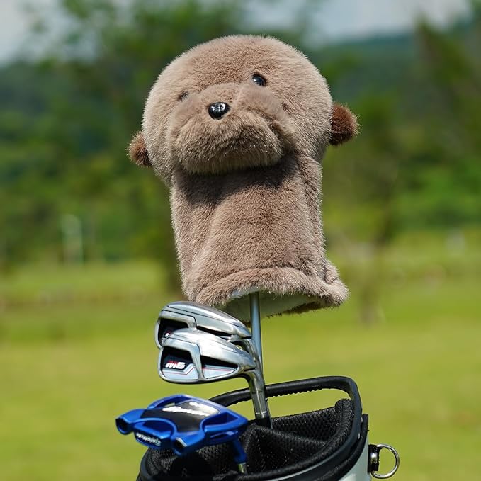 Golf Club Driver Headcovers Funny Animals Elephant Bear Driver Head Cover fits up to 460cc Driver Clube Head Great Gift Idea for Men Women Who Love Golf Also for Kids (Bear)