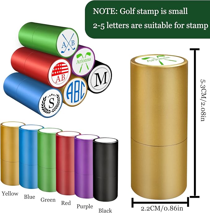 Golf Ball Stamp Personalized Custom Golf Ball Marker with Name Logo Monogram Customized Stamper for Golfers for Men Dad Retirement Father's Day Birthday Gifts