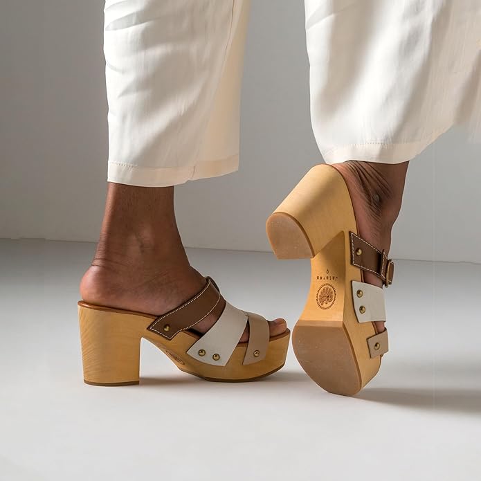 JATAREA Leather Wedge Sandals for Women | Women's Sandals Perfect for Summer