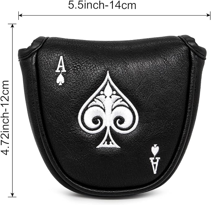 Barudan Golf Putter Cover Headcover Mallet Putter Head Cover Magnetic Club Protective Case fits for Odyssey 2ball, Odyssey Stroke Lab Gift for Men Golfer
