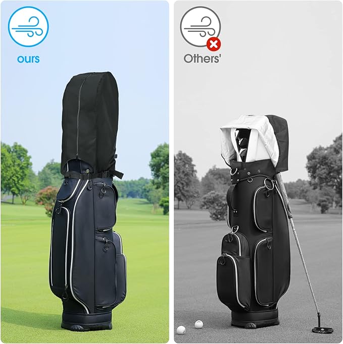 Golf Bag Rain Cover - Waterproof Golf Bag Cover Hood for Men Women,for Stand Bags & Carry Cart
