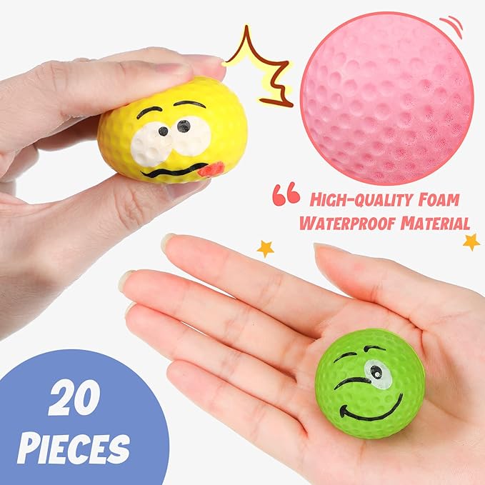 Jerify 40 Pieces Mini Golf Stress Ball Golf Party Favors 1.57 Inch Foam Practice Balls Sports Stress Balls for Kids Men Women School Carnival Party Gift Bag Fillers