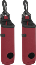 PATIKIL Golf Ball Carry Bag, 2 Pcs Golf Tee Holder Pouch Portable Neoprene Golf Ball Holder with Clip for Men and Women Storage Gifts, Burgundy