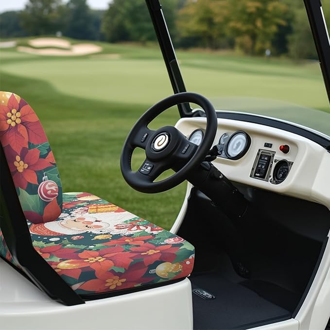 Fashion Print Golf Cart Seat Covers 2 Passenger Golf Cart Backrest Cover Golf Cart Seat Towel Gift for Friends