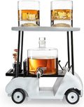Golf Cart Decanter Whiskey Decanter and 2 Whiskey Glasses - The Wine Savant, Gift for Both Men & Women, Golfs Accessories, Golfer Gifts, Based on A Replica (850ml Decanter - 8 Ounce Glasses)