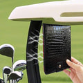 Magnetic Golf Scorecard Holder 3 in 1 - The Ultimate Golf Gift for Men, Magnetic Leather Yardage Book Cover with Secure Back Pocket Fit