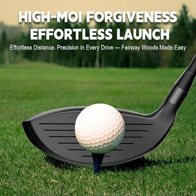 XF02 Golf Fairway Wood-Premium Golf Club 3 Wood/5 Wood RH,High-MOI&Low CG Sole,Master The Fairway Wood with Ease