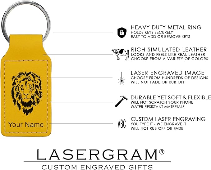 LaserGram Rectangle Keychain, Golfer Golfing, Personalized Engraving Included