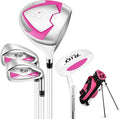 PGM Junior Golf Clubs Set - Kids Golf Clubs for Ages 3-5, 6-8, 9-12 | Right Handed - Oversized Sweet Spot 360cc Driver - Lightweight Graphite Shafts - Golf Stand Bag