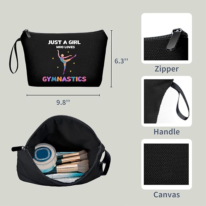 Gymnastics Stuff Accessories for Girls,Teenage Girl Birthday Gifts,Gymnastics Cosmetic Makeup Bag