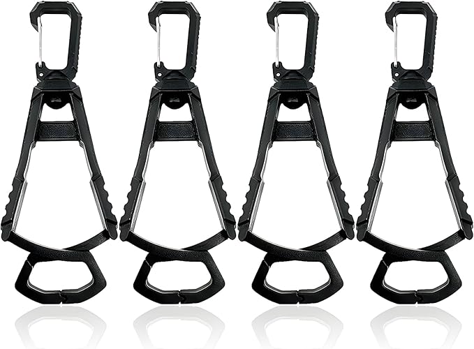 4Pcs Glove Clips for Work Glove Holders, Powerful Bite Glove Holder for Belt and Pants, Prevent Loss and Free Hands Glove Clip, Improve Work Efficiency and Safety, for Construction Gloves, Helmets