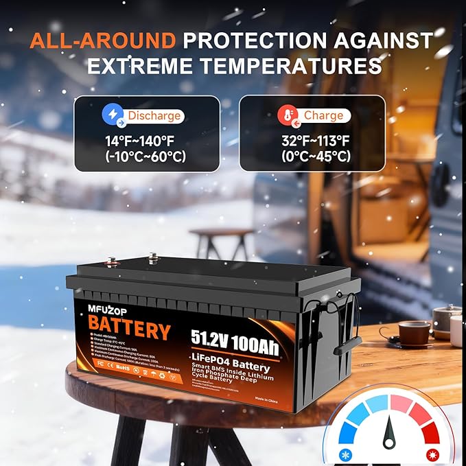 48V Lithium Battery for Golf Cart, 48V 100Ah LiFePO4 Battery with 100A Smart BMS, 5.12kWh Capacity, 15000+ Cycles Deep Cycle, Perfect Golf Cart Batteries for Solar, RV and Off-Grid Use