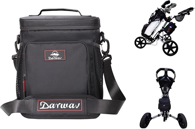 Golf Cooler, 12-Can Insulated Soft Cooler Bag, Fits on Golf Push Cart