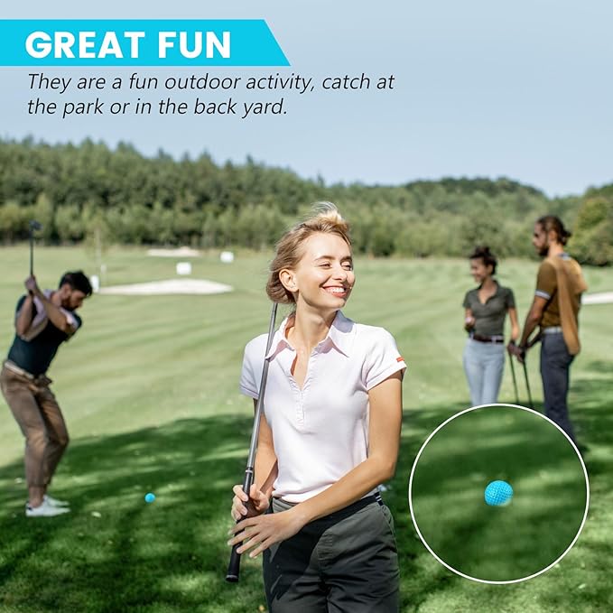 Junkin 80 Pcs Foam Golf Balls Rubber Practice Balls Realistic Feel and Flight Sport Training for Indoor or Outdoor Backyard Golf Training